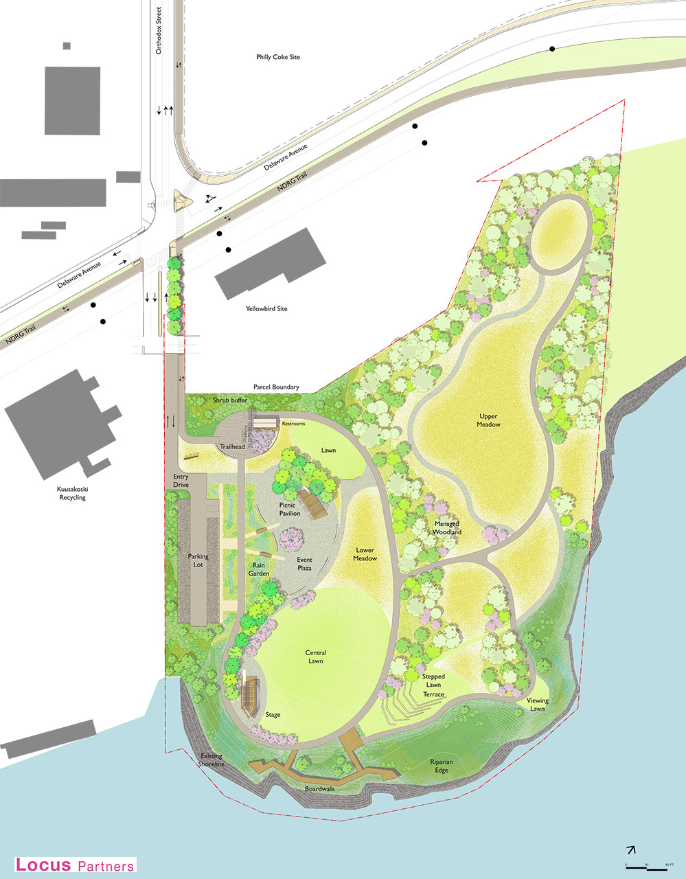 Map of A New Riverfront Park for Bridesburg and Streetscape Improvements for Orthodox Street